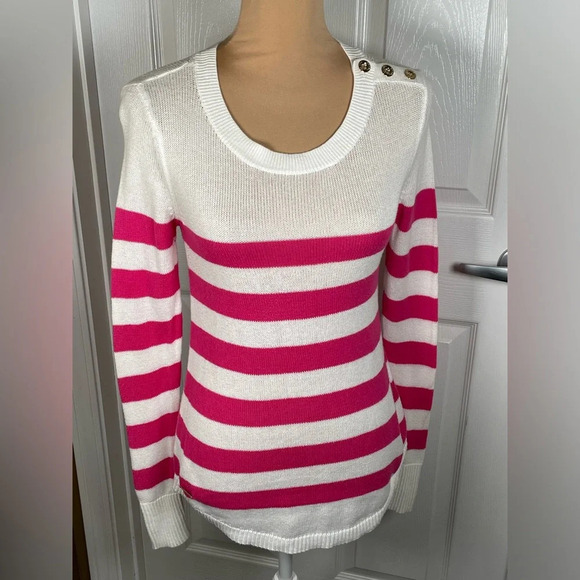 LILLY PULITZER Orchid Pink Flagler Striped Sweater XS - Picture 8 of 10